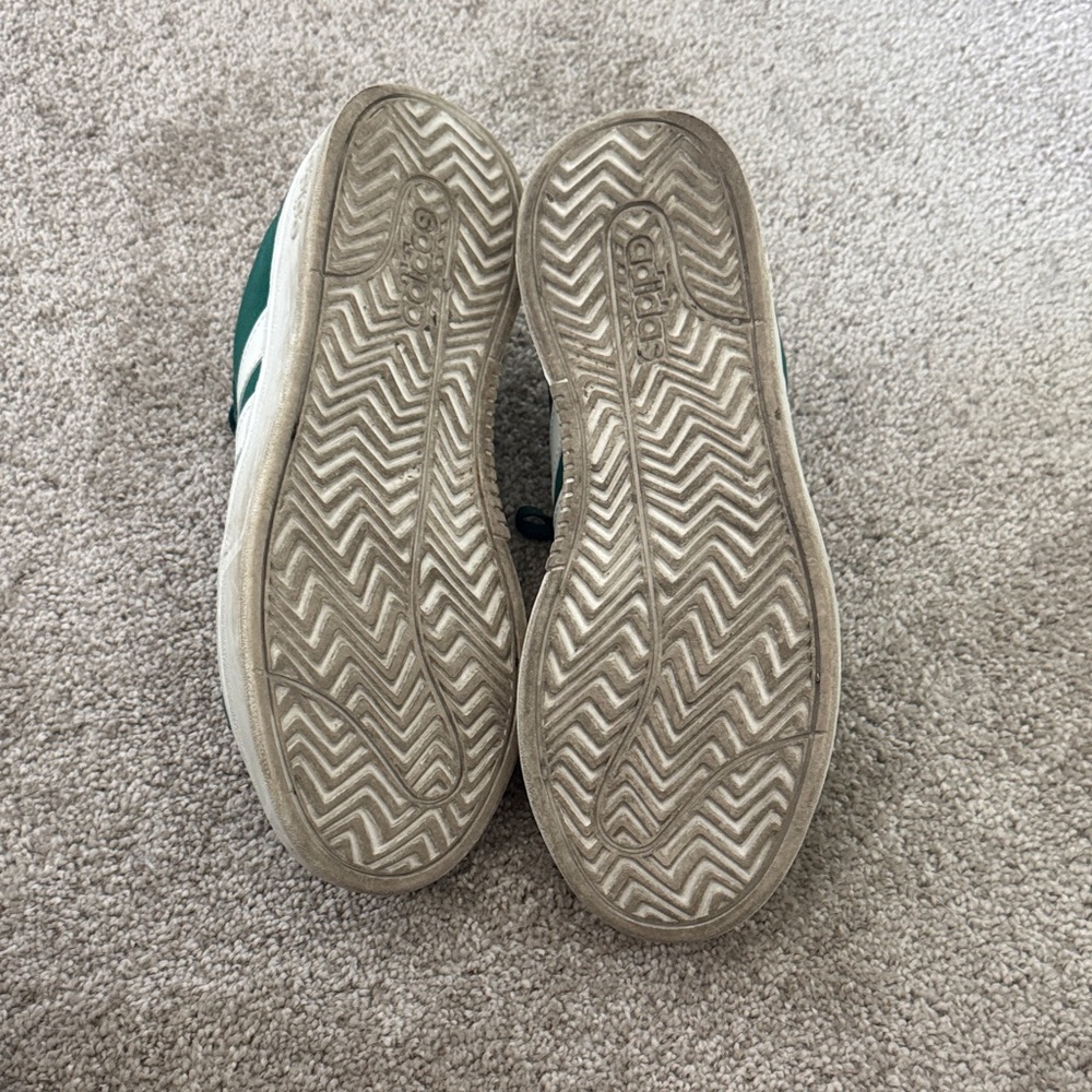 Adidas Forest Green and White Sneakers - Picture 4 of 7